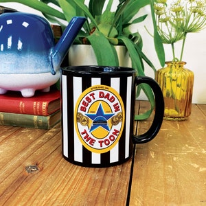 Cadeau de fête des pères pour un fan de Toon - Mug, sous-verre et porte-clés pour papa, cadeau pour papa, meilleur ami, cadeau pour lui Newcastle Brown Ale papas NUFC