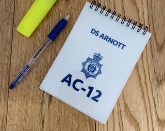 Personalised Line of Duty AC-12 AC12 Notepad Novelty Police Fan Gift | Ideal Fan Present for Mum Dad Retirement or yourself Season 6 special