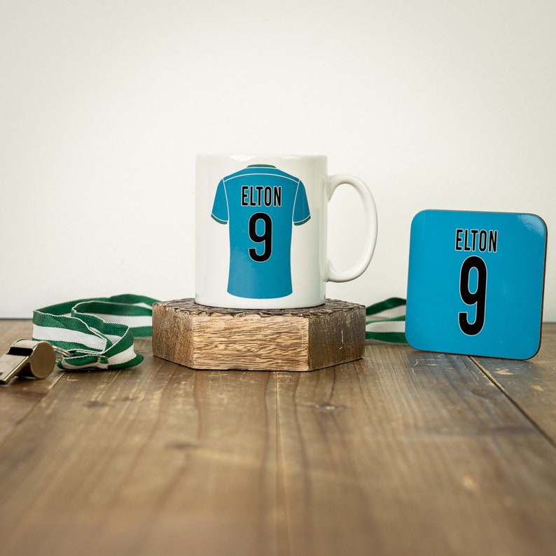 Personalised Team Strip Mug Custom Sport Or Football Kit Design Man Of The Match Motif Gift for Dad, Husband, Brother, Son, Father image 6