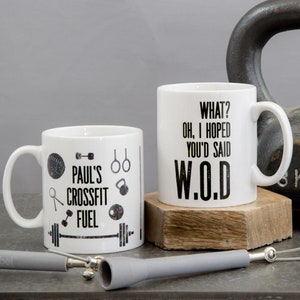 Personalisierte Crossfit Tasse - Was? Ich hoffe, Sie hatten WOD - lustiges Workout-Fitnessstudio Becher Vatertagsgeschenk