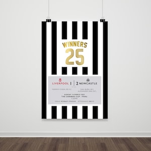 Newcastle United Carabao Cup 2025 Winners Digital Print | Football Art Poster | Digital Download