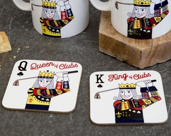 Queen of Clubs Golf Coaster: Unique Ladies&#39; Accessory, Stocking Stuffer & Mother&#39;s Day Gift for Women