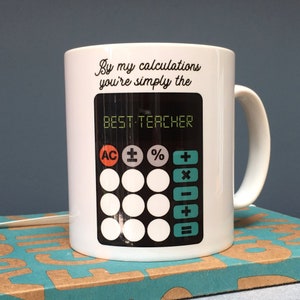 El mejor profesor de matemáticas del mundo Juego de tazas de regalo personalizadas Funny Present / School leavers gift fin of term Christmas mathematics lecturer tutor imagen 4