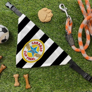 Carabao Toon Dog Bandana | Brown Ale | Cute Dog Collar Girl Boy Dog Accessories |Wembley