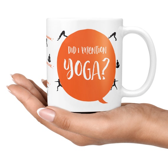 Personalised Yoga Mug With Yoga Salutation Print Yoga Gift for