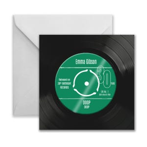 Biglietto di auguri e regalo per il 30° compleanno - Sottobicchiere in vinile con il numero 1, il giorno di nascita o la canzone preferita - Regalo per gli appassionati di musica - Data di nascita