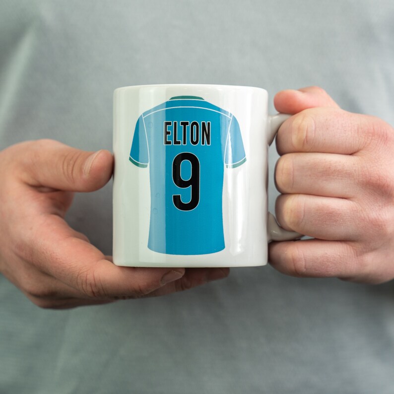 Personalised Team Strip Mug Custom Sport Or Football Kit Design Man Of The Match Motif Gift for Dad, Husband, Brother, Son, Father image 5