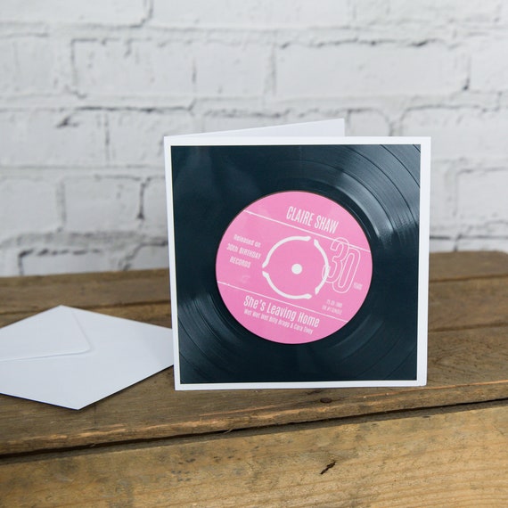 Personalised 18th Birthday Print of Song Lyrics in Vinyl Record#1 Day Born