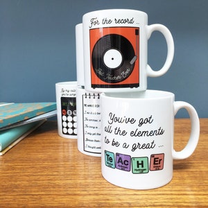 El mejor profesor de matemáticas del mundo Juego de tazas de regalo personalizadas Funny Present / School leavers gift fin of term Christmas mathematics lecturer tutor imagen 7