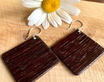 Exotic Wenge Wood Earrings