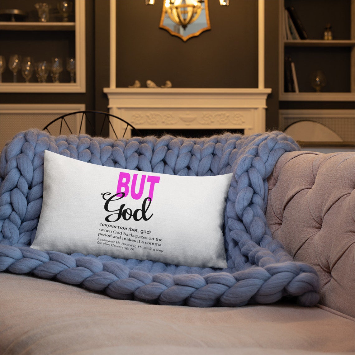 But God Christian Pillow Christian Pillow Gift Scripture Etsy