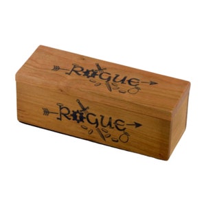 DnD Character Dice Vault Wood-Monk, Ranger, Rogue, Sorcerer, Warlock, Wizard, Druid, Paladin, Wooden Dice Box, BG3 Dice Holder, DM Gift
