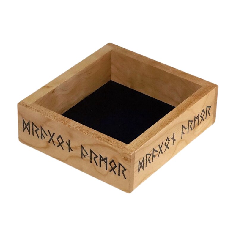Norse Runes Wood Dice Tray for Dnd, Pathfinder, Shadowrun, TTRPG Dice ...
