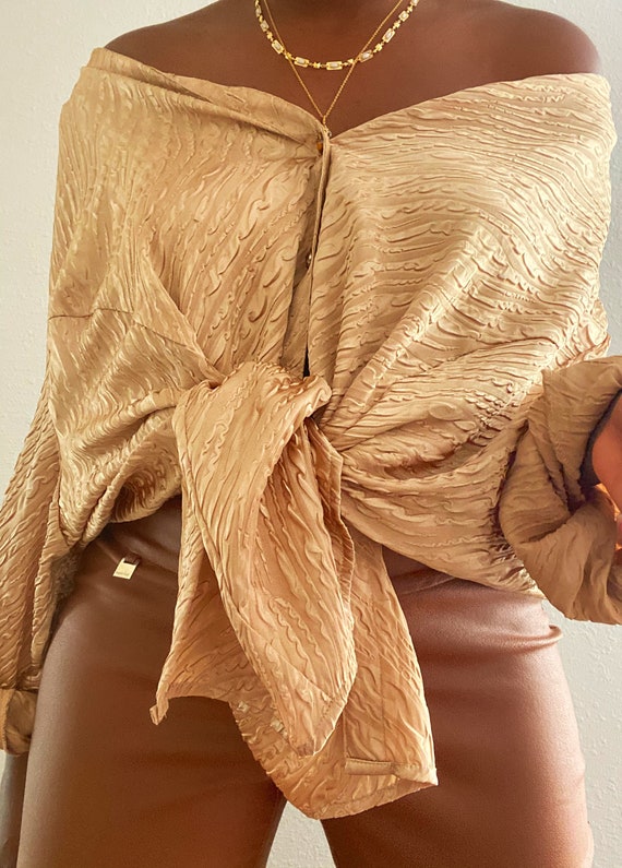 Bronze Crinkled Shirt.