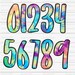 Rainbow Tie Dye Letters Alphabet PNG | Hand Drawn Upper and Lower Case ...