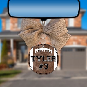 Football Car Charm Digital Download | Round Ornament