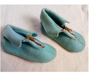 Infant's Flannel Slippers - Vintage