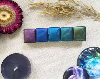 Cosmic Chameleons - *discontinued pigment -  Singles / 5 Half Pan Set - Handmade Watercolours