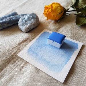 Pale Cobalt Blue - *Limited Stock!* Single Half Pan - Handmade Watercolours