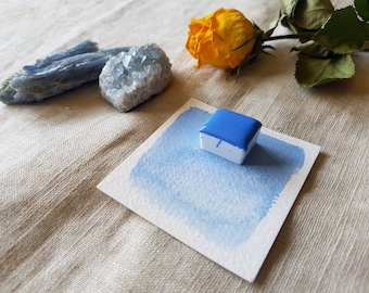 Pale Cobalt Blue - Single Half Pan - Handmade Watercolours