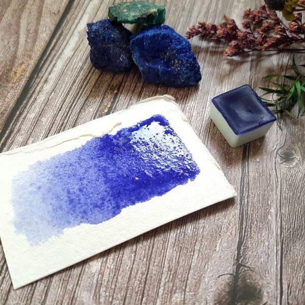 Ultramarine Violet Bluish - Single Half Pan - Handmade Watercolours