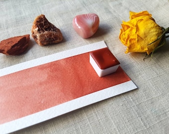 Wenecka czerwień – pojedyncza połówka – ręcznie robione akwarele