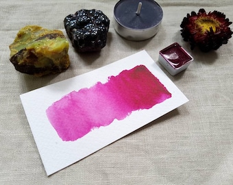 Quinacridona Magenta n.° 1 - Media pastilla - Acuarelas hechas a mano