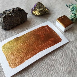 Scorpius - Gold/Green/Orange/Red - Handmade Watercolours
