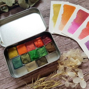 Golden Colour Series - Duochrome - Singles / 12 Set - Handmade Watercolours