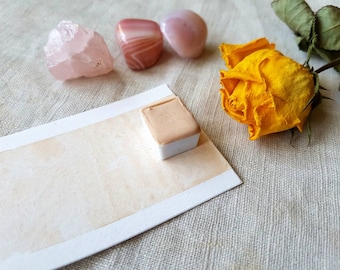 Perzikagaat - halve bakvorm - handgemaakte aquarellen