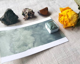 Foliage Green - Single Half Pan - Handmade Watercolours