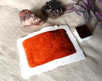 Quinacridone Maroon ( Perylene Maroon) - Single Pan - Handmade Watercolours