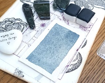 Blue Vivanite - Single Half Pan - Handmade Watercolours