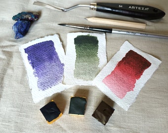 Limited Ed. Magnetite Colours - Single Pans - Handmade Watercolours