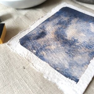 Paynes Blue - enkele halve pan - handgemaakte aquarellen afbeelding 2