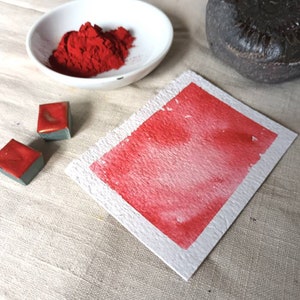 Azo Red - Single Half Pan -Handmade Watercolours