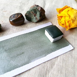 Moss -Single Half Pan - Handmade Watercolours