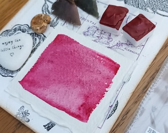 Quinacridone Red - Single Half Pan - Handmade Watercolours