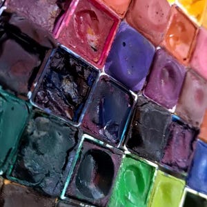 Dark Chromium Oxide Green - Single Half Pan - Handmade Watercolours image 5