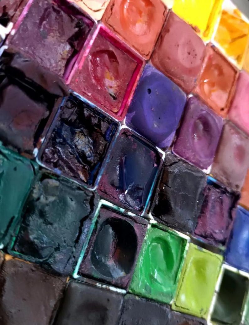 Dark Chromium Oxide Green - Single Half Pan - Handmade Watercolours image 5