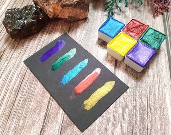 Nebula Pearl Set / Singles -HP - Handmade Watercolours