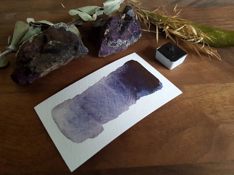 Paynes Blue - enkele halve pan - handgemaakte aquarellen afbeelding 3