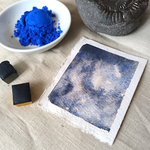 Paynes Blue - enkele halve pan - handgemaakte aquarellen afbeelding 1