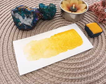 Aureolin / Kobaltowy żółty - Pojedyncza połówka - Ręcznie robione akwarele