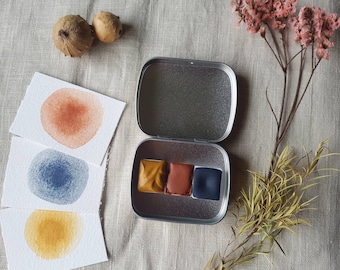 Ocra Primari - 3 Palette - Acquerelli Fatti a Mano