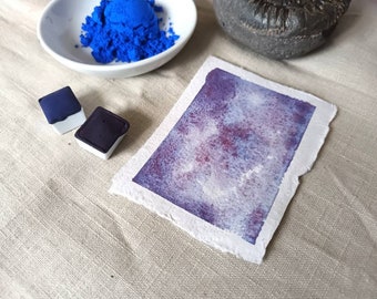 Lunar Blue - Single Half Pan - Handmade Watercolours