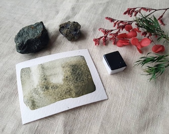 Green Vivanite - *Limited ed* Handground - Single Half Pan - Handmade Watercolours