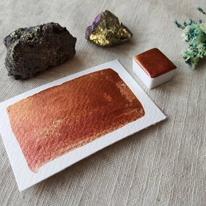 Sahara - Chameleons Gold/Bronze/Red/Violet - Handmade Watercolours