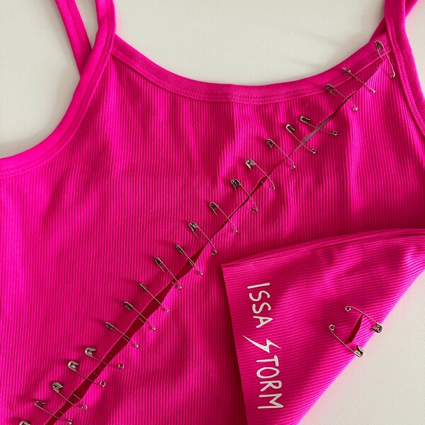 Safety Pin Crop Top Etsy