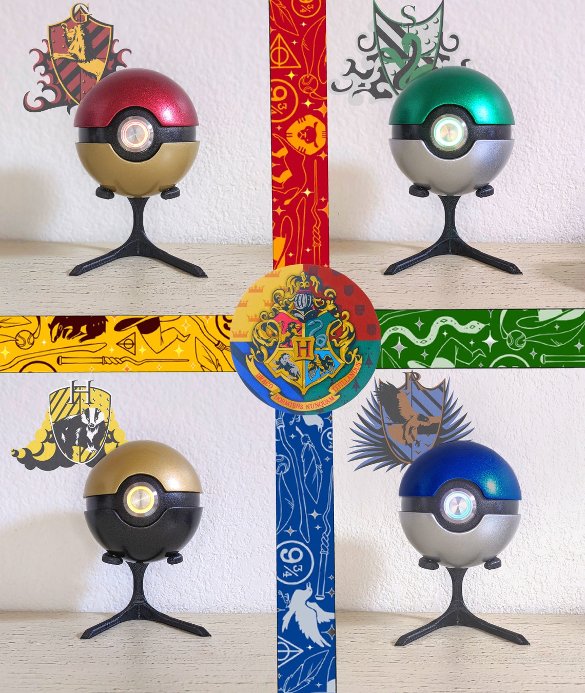 Custom Led Pokeball Choose Your Own Pokeball Colors And Led Etsy